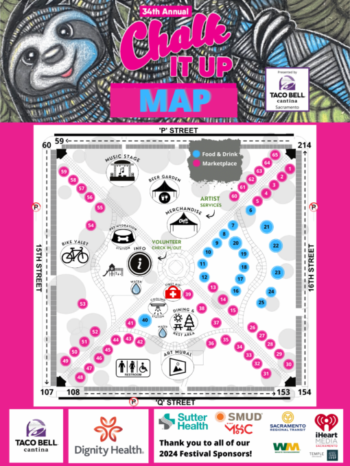 Map layout of the Chalk It Up Festival