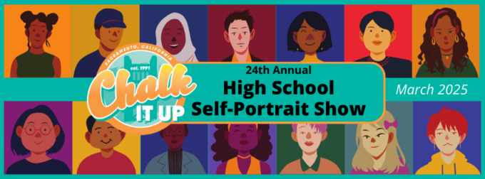 banner for high school self-portrait show, March 2025