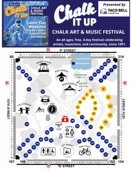 Map of 2025 Chalk It Up Festival